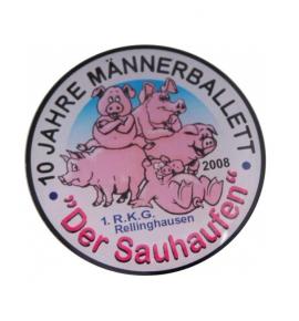 Pins Offsetdruck Sauhaufen