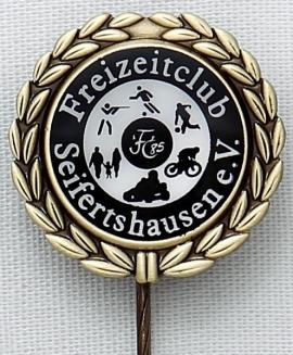 Anstecknadel Siebdruck Freizeitclub